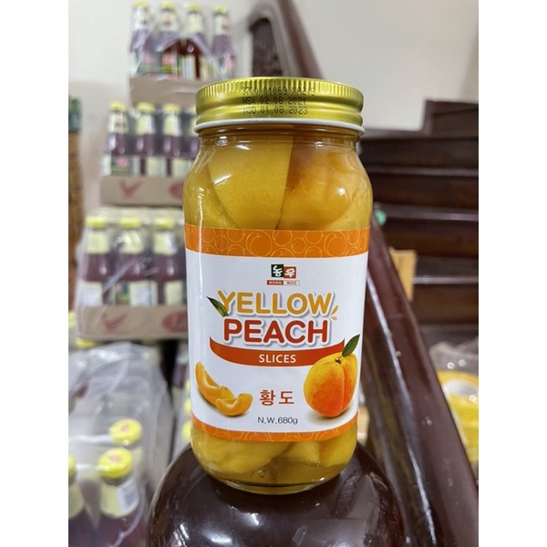 Đào Vàng - Làm trà Đào - ăn trực tiếp - Đào Hàn Quốc 680g