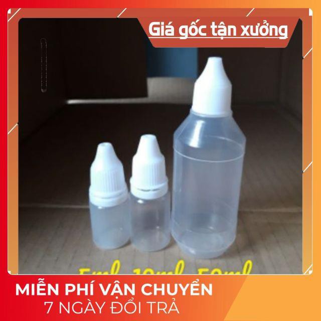 Lọ Nhựa ❤ GIÁ RẺ NHẤT ❤ [100sp] Vỏ Lọ chai nhựa nhỏ mắt 5ml, 10ml, 20ml, 30ml, 50ml Granty chiết mực, dung dịch