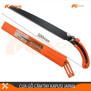 Cưa gỗ cầm tay - cưa cành cây lưỡi thép kapusi japan có bao đựng cưa, bảo hành 12 tháng