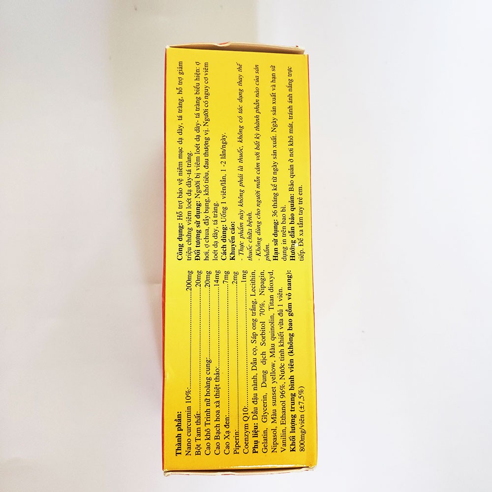 Nanocucurmin Tex giúp giảm viêm mạc loét dạ dày tá tràng 30 viên