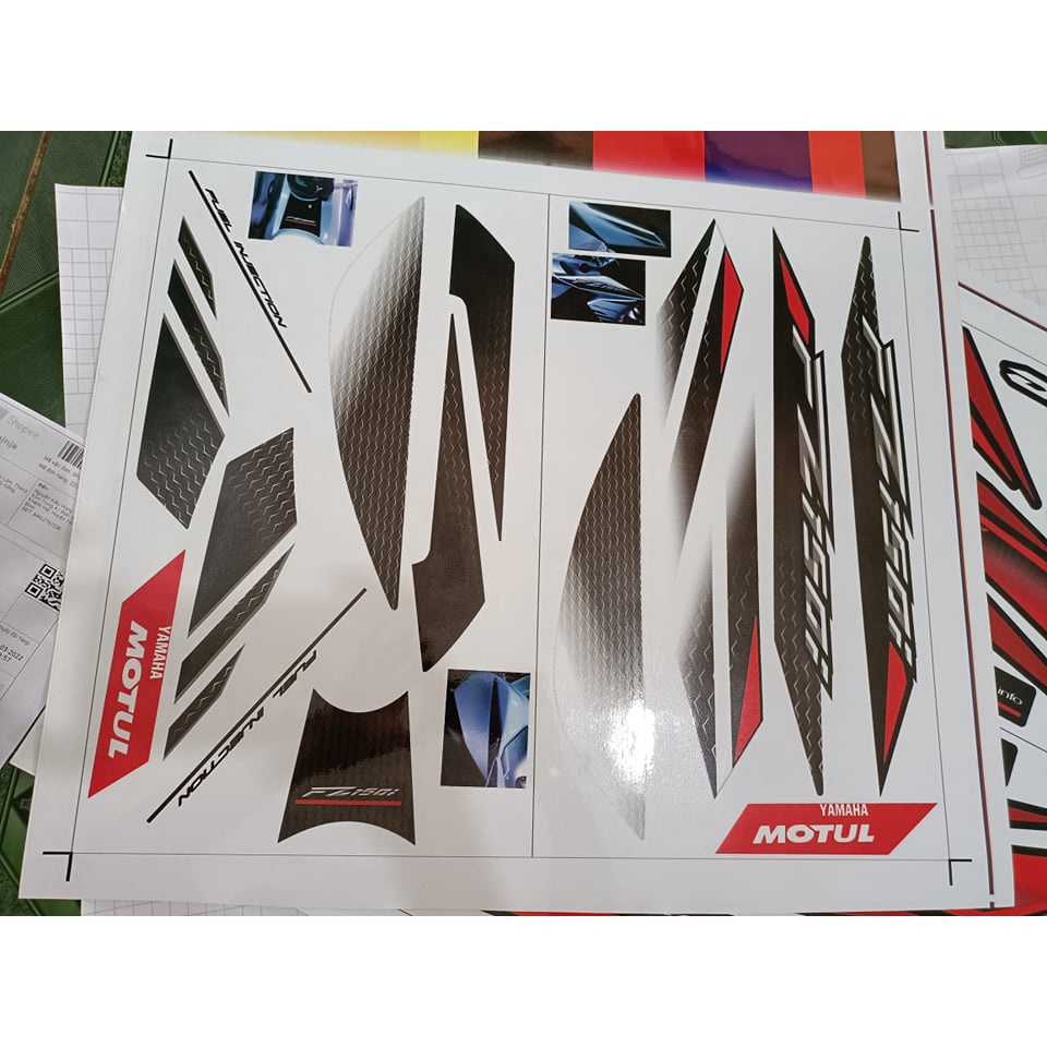 Tem rời fz150i đen trắng