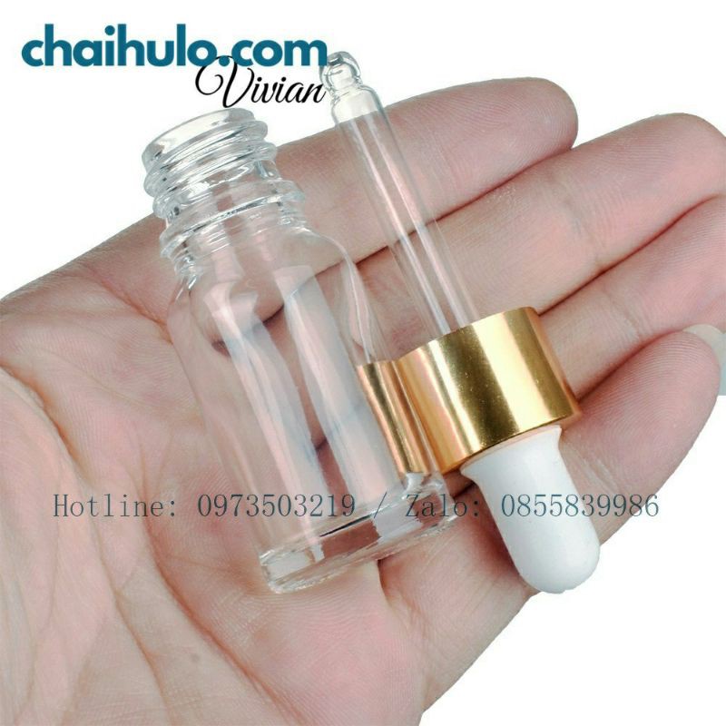 30ml - Chai lọ đựng serum, tinh dầu, mỹ phẩm - Lọ thủy tinh trong suốt bền đẹp