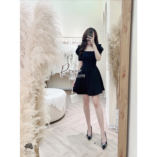 [226] Váy Nhung Xếp Ly Eo Dáng Xoè 2 Màu Sang Chảnh Có Ảnh Thật