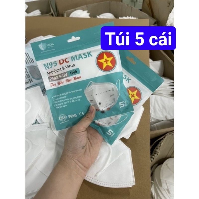 (Túi 5 cái ) Khẩu trang N95 DC Mask mịn đẹp