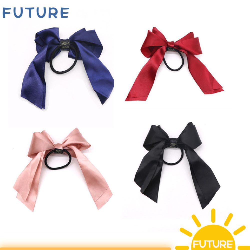 FUTURE Sweet Headband Lovely Hair Ring Head Rope Korean Version Ribbon Double Layer Bow Hair Accessories/Multicolor