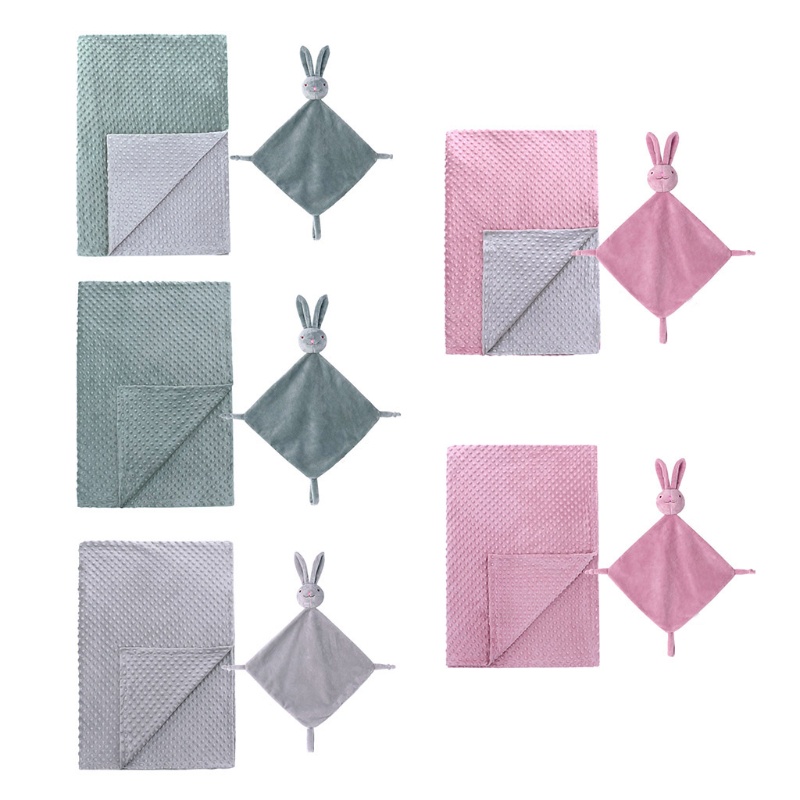 1 Chăn Quấn Giữ Ấm Bằng Vải Nhung Hình Thỏ Dễ Thương Cho Bé