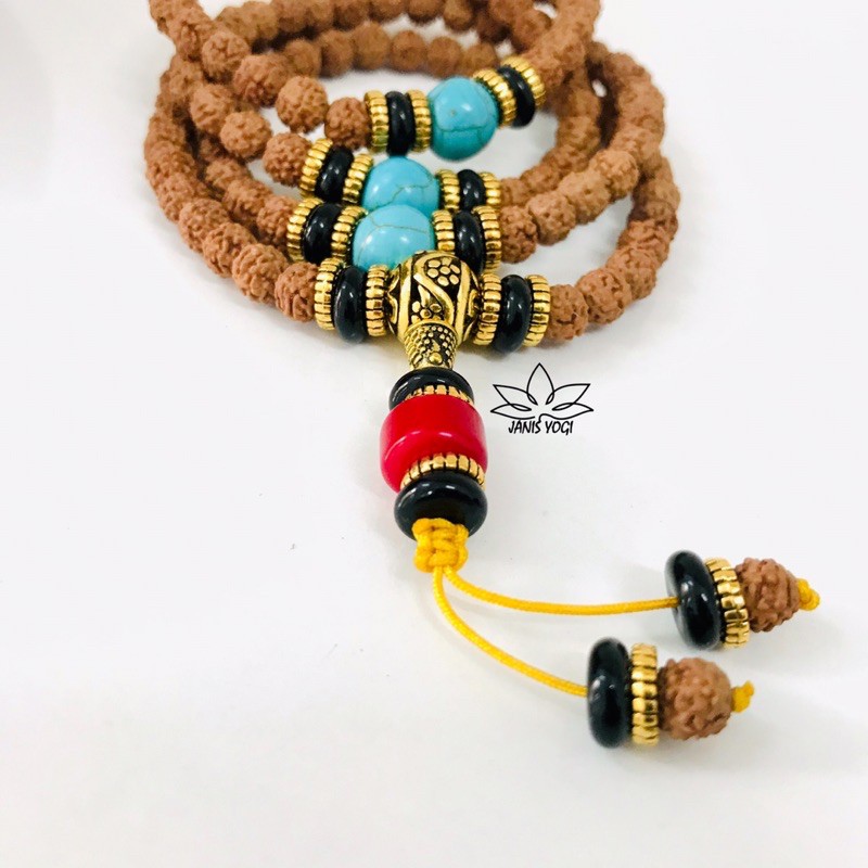 Chuỗi hạt Bồ Đề Kim Cang (Rudraksha Mala) 108 hạt