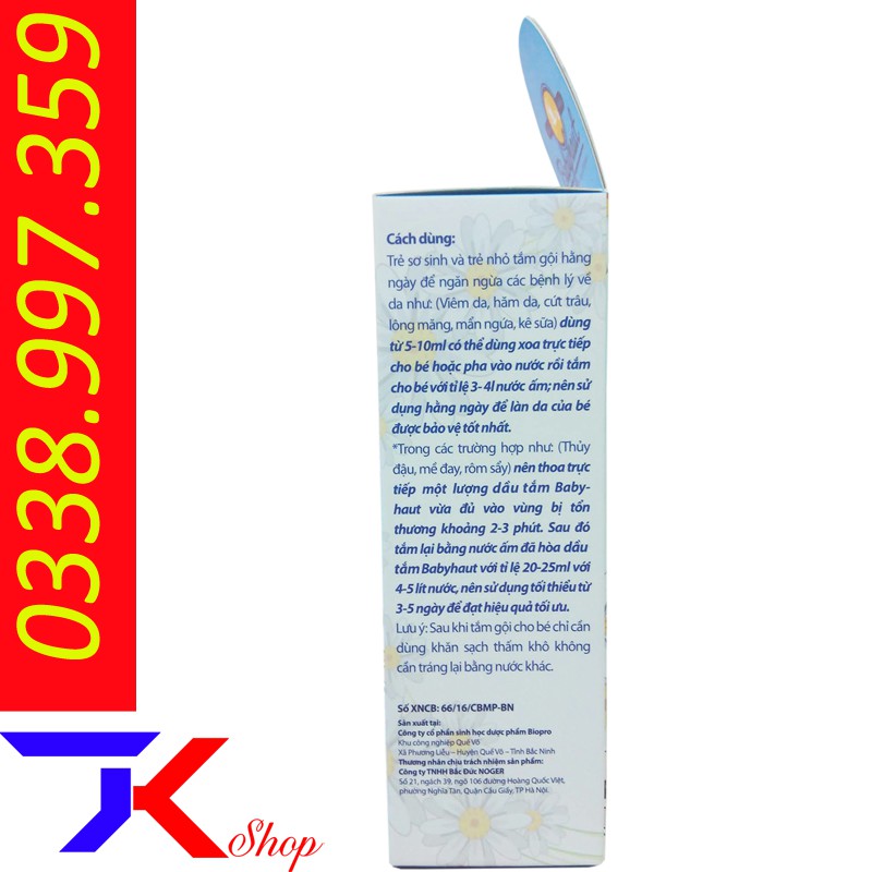 Sữa tắm cho bé  thảo dược Babyhaut 230ml