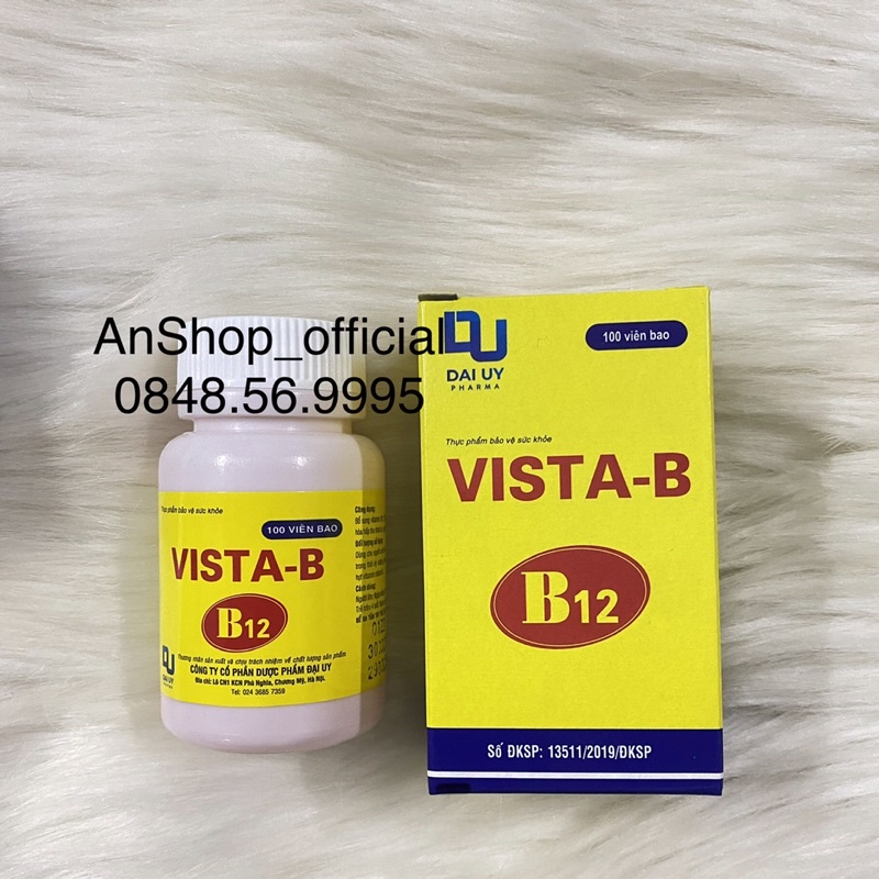 VISTA B B12- Bổ sung vitamin nhóm B lọ 100 viên