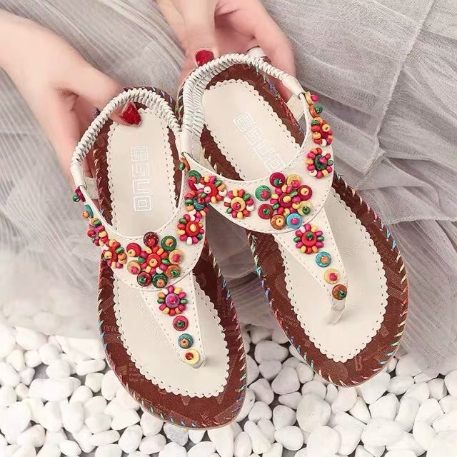 Sandal Nữ Thổ Cẩm,Dép Xỏ Ngón Thời Trang Đi Biển SD01