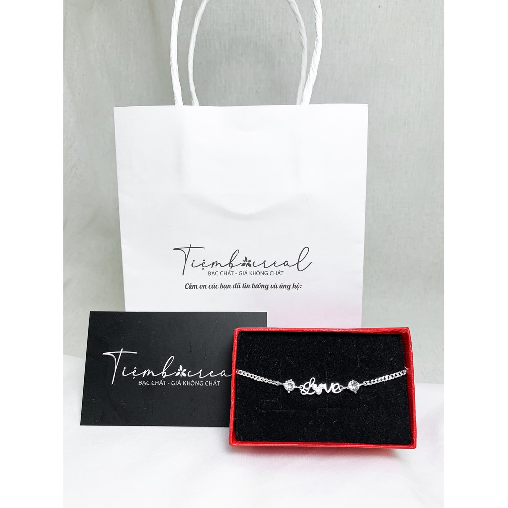 Lắc tay chữ Love thiết kế tinh tế, lắc tay bạc ta nguyên chất nhiều ý nghĩa | BigBuy360 - bigbuy360.vn