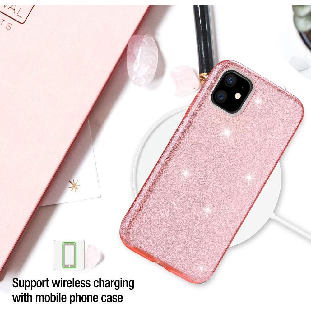 Ốp Điện Thoại Màu Trơn Lấp Lánh Thời Trang Cho Iphone 12 Mini 11 Pro Max 7 8 Plus Xr Xs Max