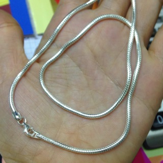 Dây chuyền dạng giun không mặt siêu bền đẹp bạc ta