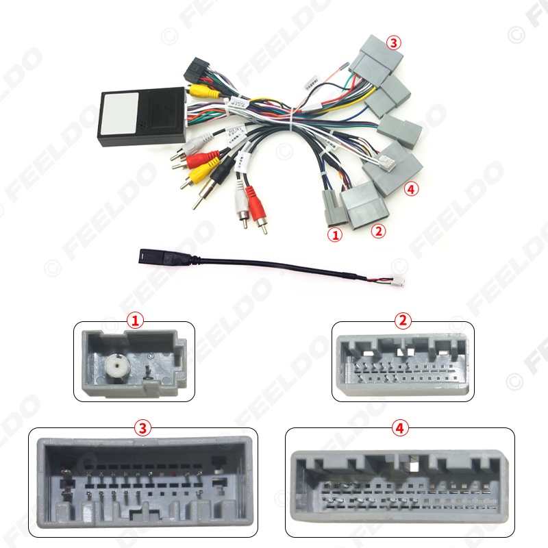 Dây Cáp Âm Thanh 16pin Kèm Hộp Canbus Cho Honda Civic CRV Breeze