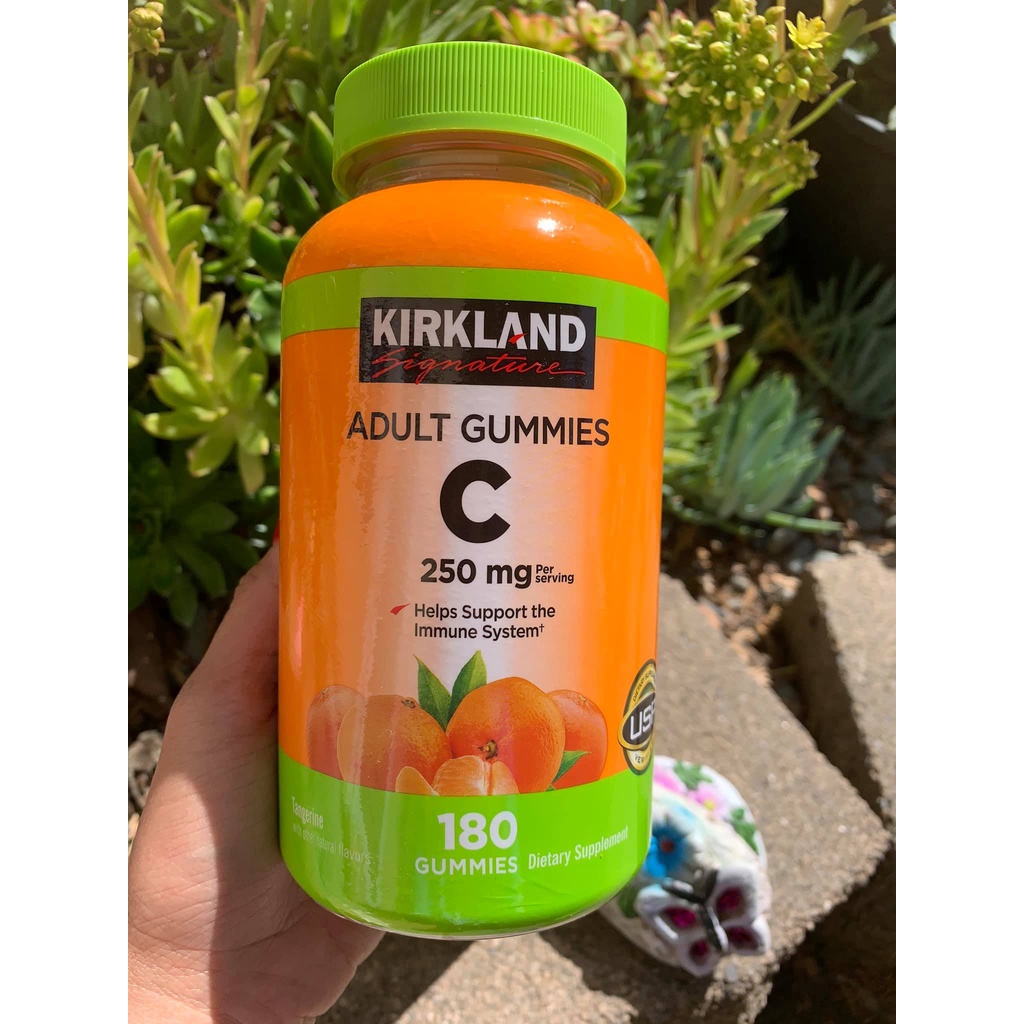 Kẹo Dẻo Bổ Sung Vitamin C Kirkland Adult Gummies C 250mg (180 Viên) Hàng Mỹ