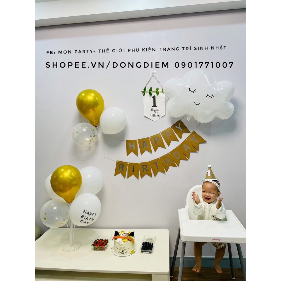 Mũ sinh nhật hàn quốc Mon party, mũ cói sinh nhật hàn quốc vintage dễ thương như ảnh Handmade siêu cute