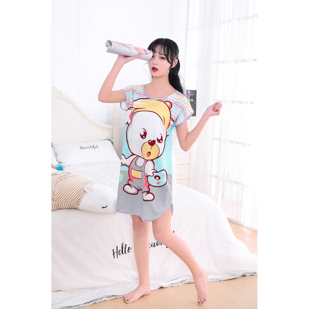 [SIÊU RẺ] Váy ngủ cute nhiều hình, chất thun mỏng mịn mặc cực mát | BigBuy360 - bigbuy360.vn
