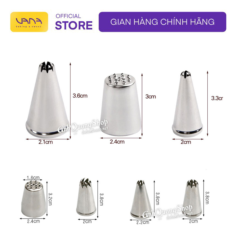 Bộ đui 24 chiếc chất liệu inox trang trí bánh