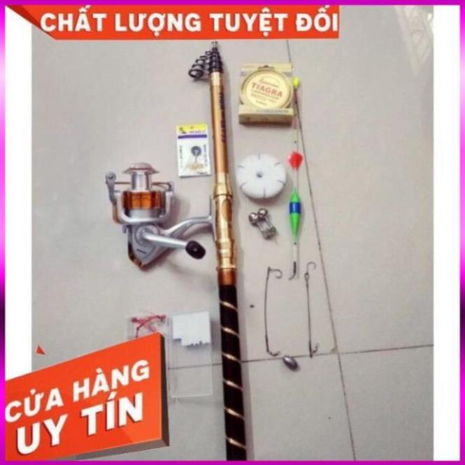 ⭐  [Xả Kho 99 Bộ] Combo Cần Câu TIAGA Máy Kim Loại Kèm Phụ Kiện Siêu Chất