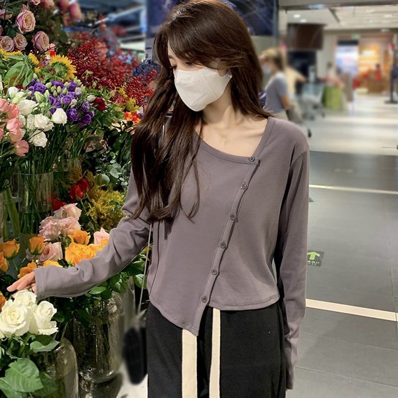 Áo thun tay dài màu sắc thời trang dành cho nữ