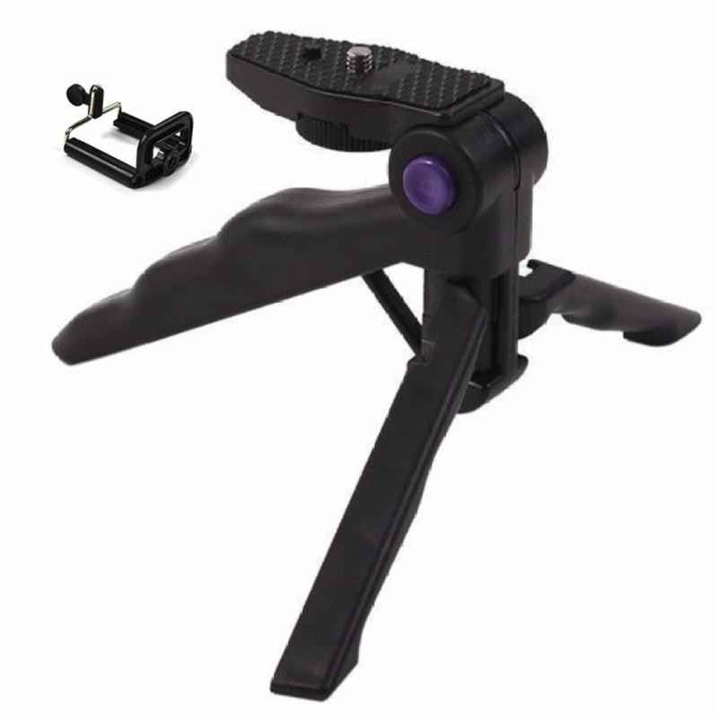 Chân Máy Ảnh Mini Và Tay Cầm Cho Gopro Hero, Smart Phone Kèm Kẹp Điện Thoại - Hàng Nhập Khẩu