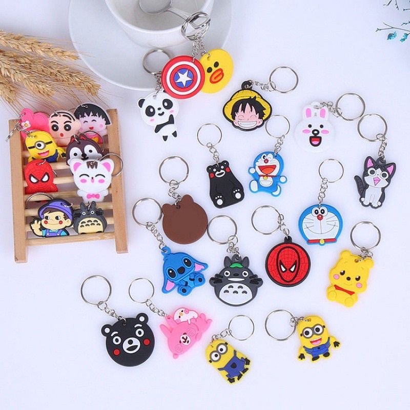 Móc Chìa Khoá Sticker Hoạt Hình Móc Balo, Chìa Khoá Siêu Xinh Cute (Giao Ngẫu Nhiên)
