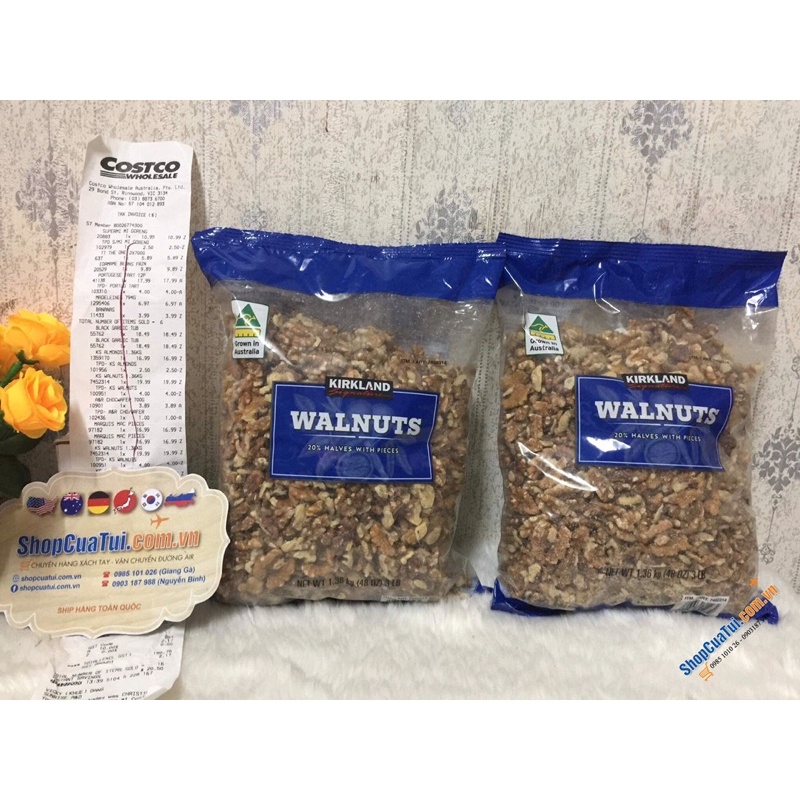 HẠT QUẢ ÓC CHÓ TÁCH VỎ WALNUTS Kirkland của Mỹ loại 1.36kg