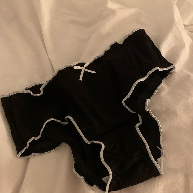 Quần lót cotton mềm mại thoáng khí kháng khuẩn màu trơn thiết kế đơn giản cho nữ