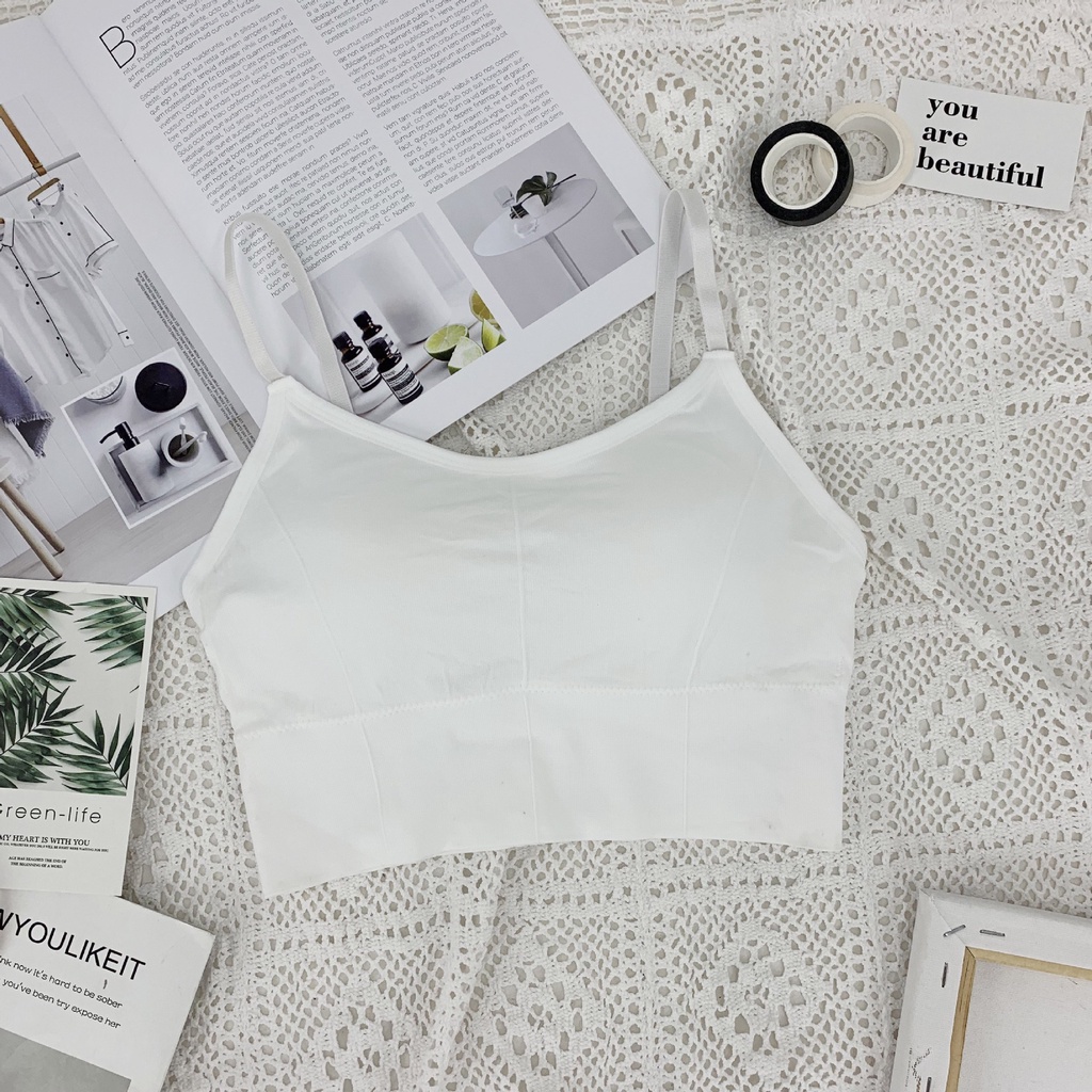 Áo Lót Nữ - Áo Bra Nữ 2 dây tập gym chữ U hở lưng 2 dây to không gọng nâng ngực gợi cảm mẫu BRA01