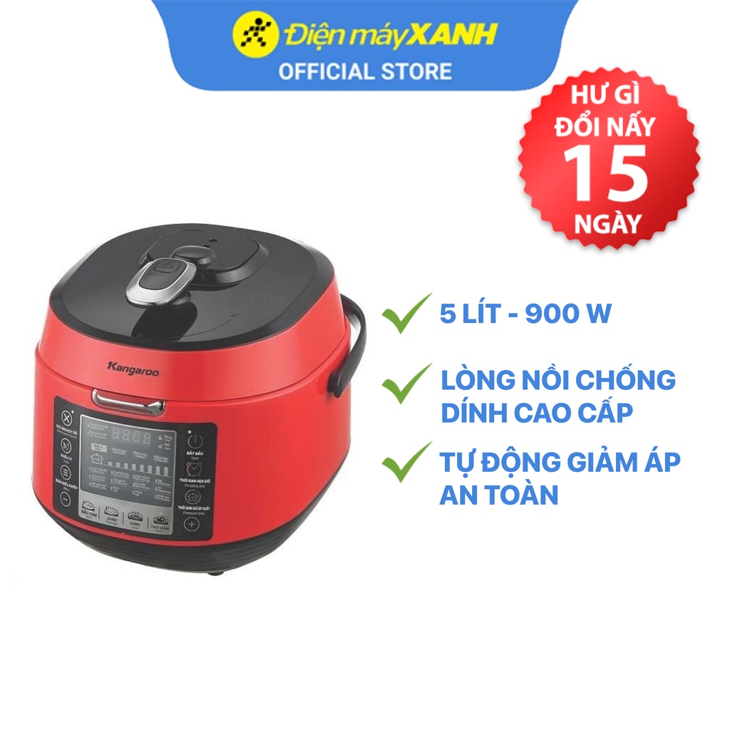 [Mã ELHADEV giảm 4% đơn 300K] Nồi áp suất điện Kangaroo KG5P3 5 lít