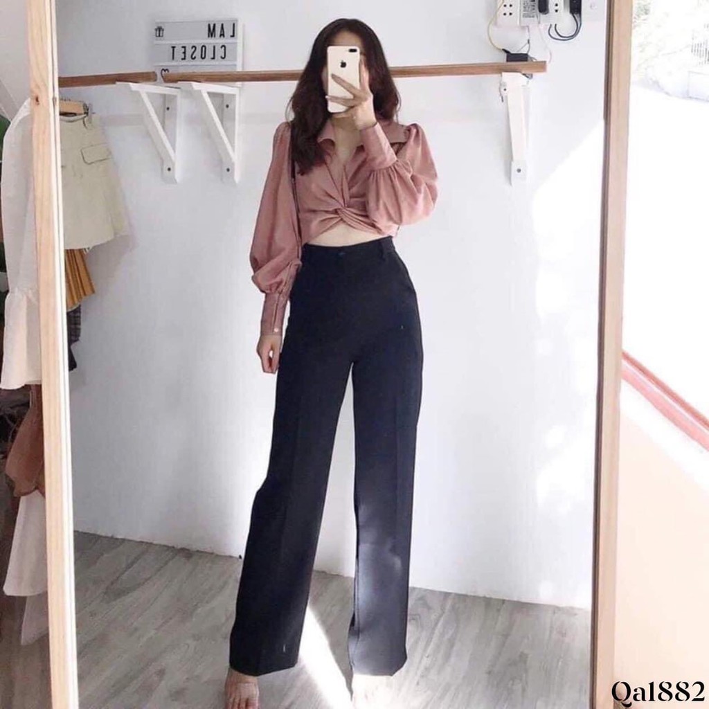 Quần baggy ông rộng cài cúc