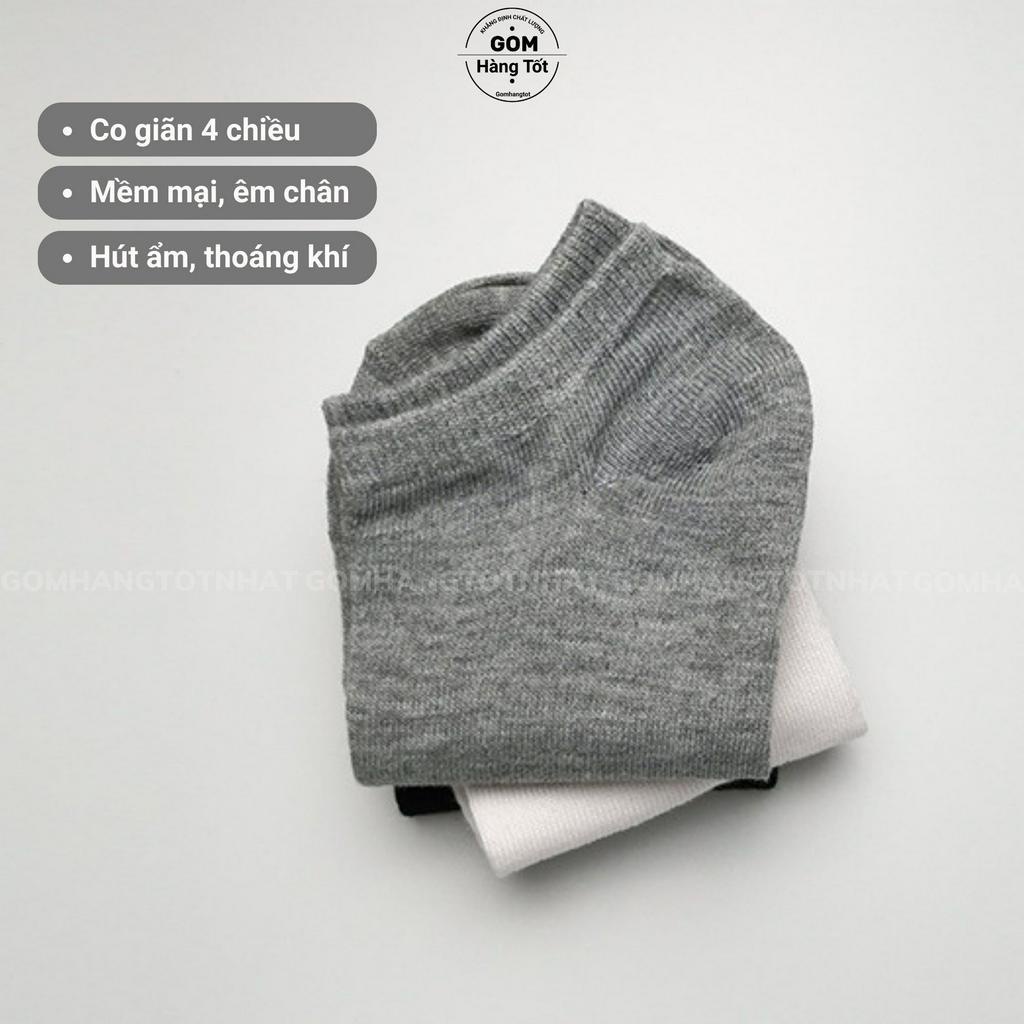 Tất trơn cổ ngắn nam nữ trơn màu, vớ cổ thấp chất liệu cotton êm mềm đi mát, hút ẩm thoáng khí -TRONMO-SUX-1101-1DOI