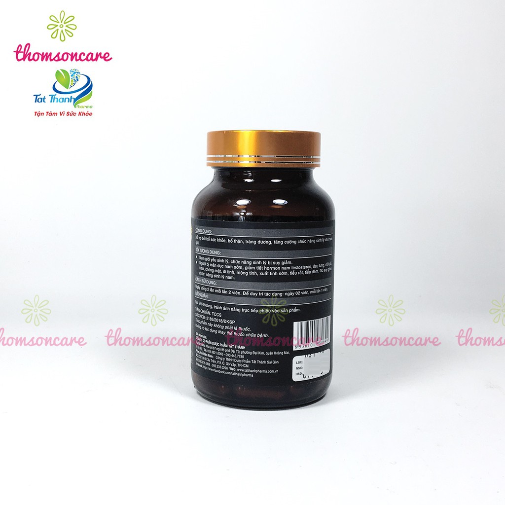 Vương Dược Maca - Hỗ trợ tăng cường sinh lý nam - Hộp 60 viên bổ thận tráng dương