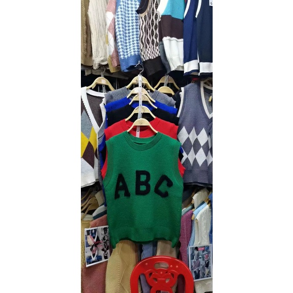 Áo  len gile nữ , kiểu dáng HQ, chữ ACB