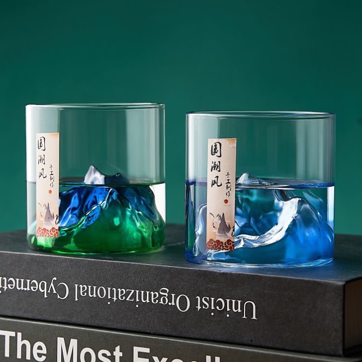 Cốc Thủy Tinh Borosilicate Dày Uống Rượu Whiskey Thiết Kế Đế Dày