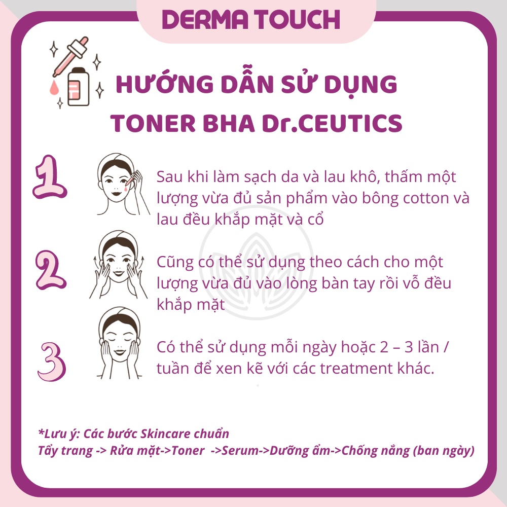 Toner 2% BHA DrCeutics-Tẩy Tế Bào Chết, Làm Sạch Sâu, Hỗ Trợ Giảm Mụn-𝐀𝐥𝐜𝐨𝐡𝐨𝐥𝐢𝐜 𝐁𝐡𝐚 𝟐% 𝐓𝐡𝐞𝐫𝐚𝐩𝐲-𝐀𝐪𝐮𝐚𝐥𝐢𝐜 HerbalToner 200mL