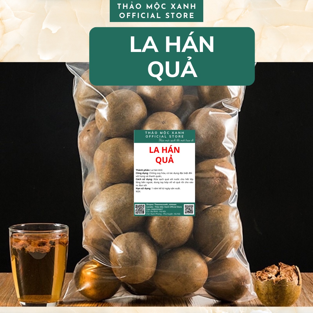 La Hán Quả khô hàng đẹp loại 1 quả To Đều Thượng Hạng giúp thanh nhiệt giảm stress - 1 quả
