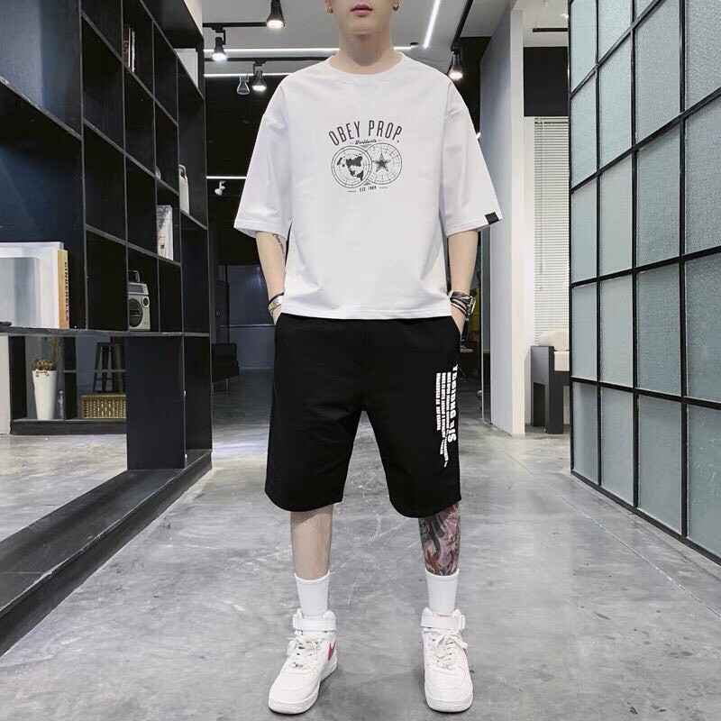 Bộ đồ nam OBEY PROP, bộ quần áo tập gym chất thun cotton - PANDO | BigBuy360 - bigbuy360.vn