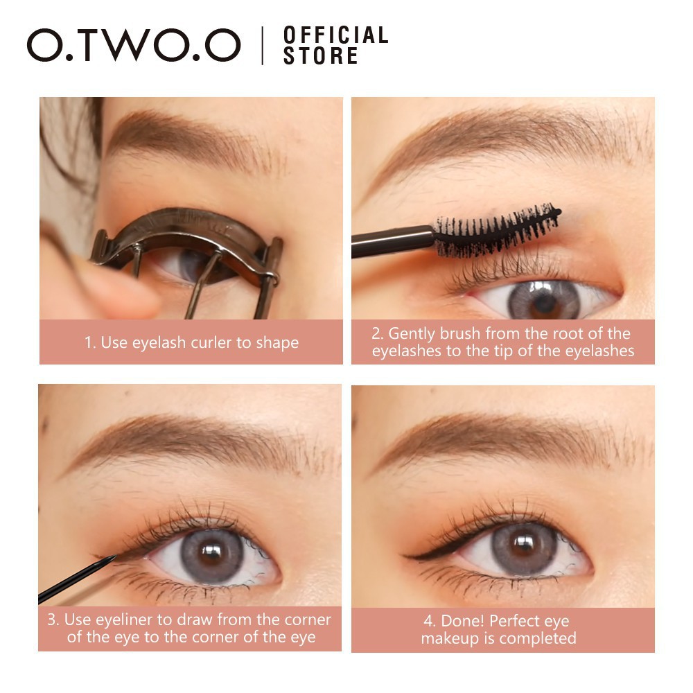 Bộ Trang Điểm O.two.o 120g Mascara + Kẻ Mắt + Kem Nền + Dụng Cụ Bấm Mi | BigBuy360 - bigbuy360.vn