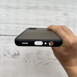 Ốp lưng cứng nhám mờ viền silicon bảo vệ camera cho Samsung Galaxy A03s