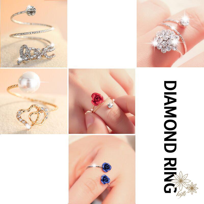 【Kifli.vn】Bộ Nhẫn Mở Đính Ngọc Trai Đơn Giản Dễ Phối Đồ