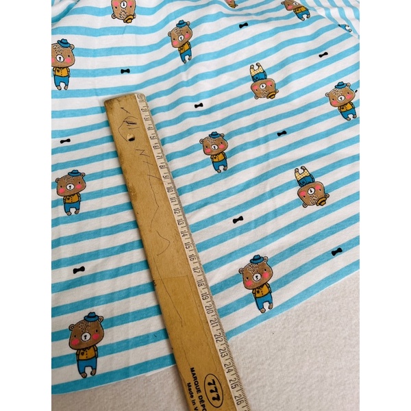 Vải thun cotton borip hình gấu