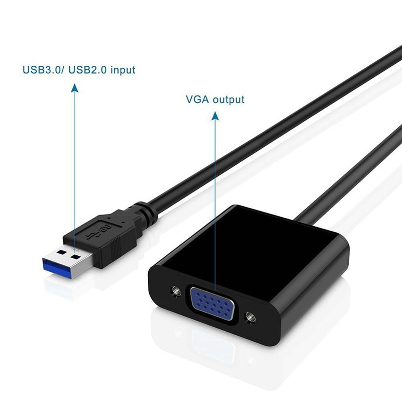 Đầu chuyển đổi 3.0 USB sang VGA với hình ảnh đầu ra Full HD tiện dụng