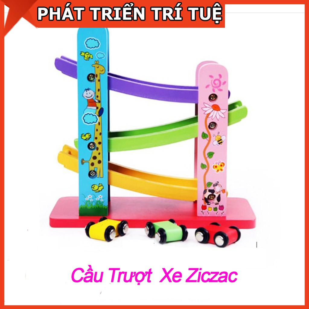 Đồ chơi băng trượt ô tô zizac gỗ cho bé