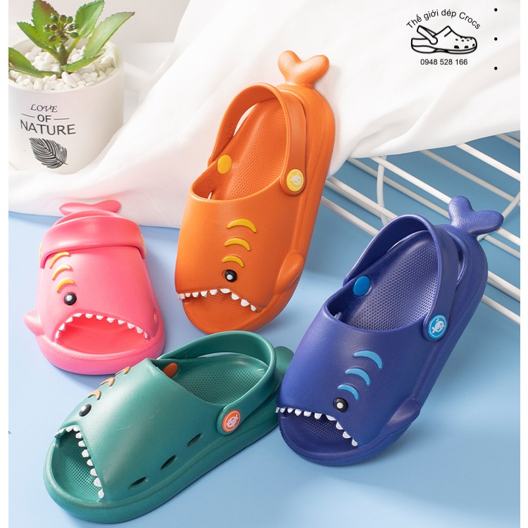 Dép sục cá mập baby shark, dép cho bé trai bé gái của Thế Giới Dép Cross