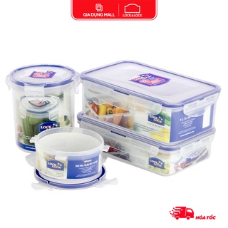 Bộ 4 Hộp Bảo Quản Lock&Lock Classic HPL816S4-Chât liệu nhựa PP- Độ bền cao -Nhiệt độ từ 20-120 độ C - Chính hãng