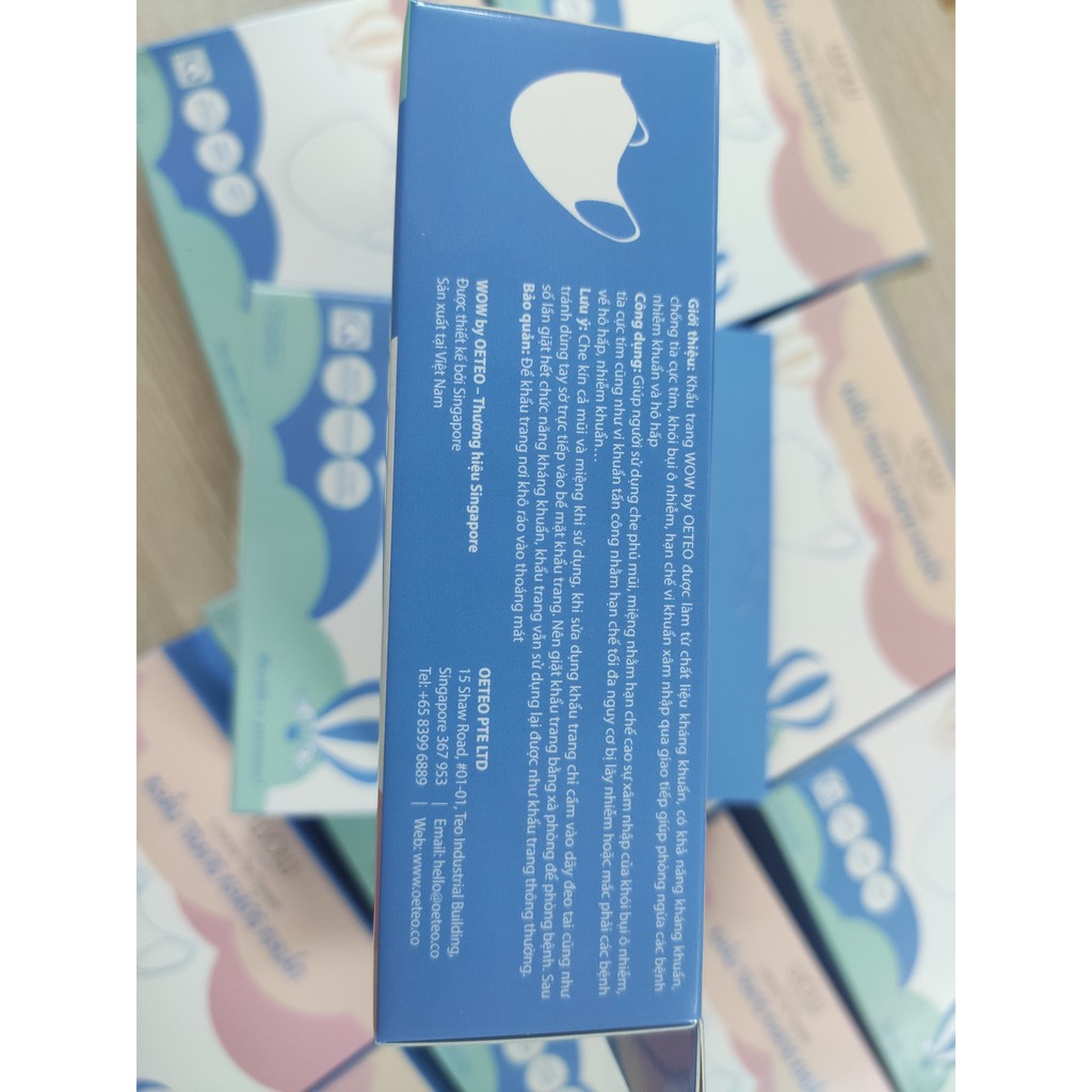 Set 10 Khẩu Trang Cho Bé 4 Lớp Kháng Khuẩn Wow By Oeteo Chất Liệu Vải Không Dệt