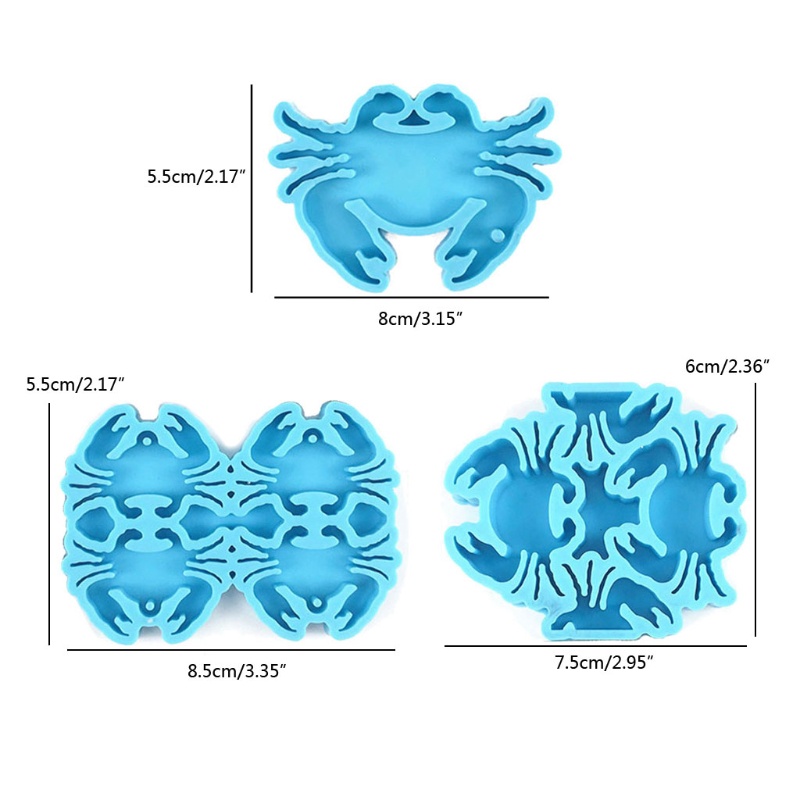 Khuôn Silicone Làm Mặt Dây Chuyền Hình Con Cua Độc Đáo