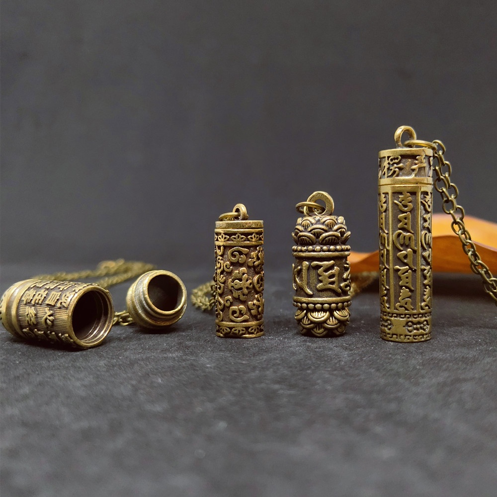 Mặt Vòng cổ Bằng Đồng Thau Hình Bình Đựng Và Muỗng Mini