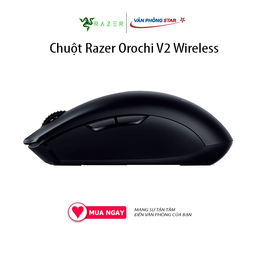 Chuột Razer Orochi V2 Wireless cảm biến laser 8.200 dpi pin 7 tháng kết nối không dây wireless bluetooth chính hãng